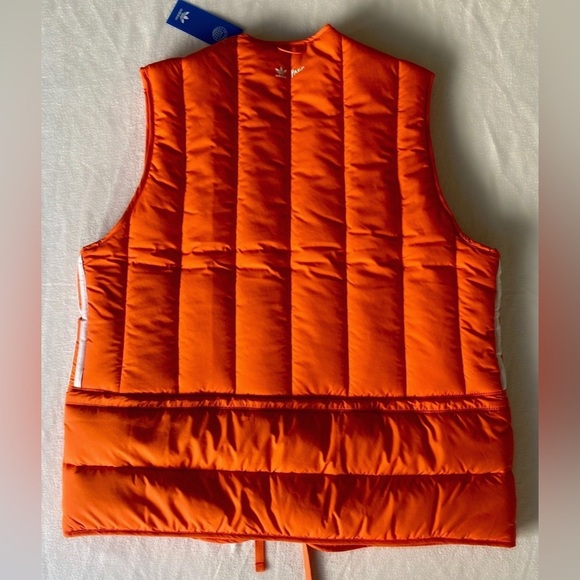NEW Adidas Adicolor Parley Puffer Vest Orange Men’s Size MEDIUM - Picture 2 of 4